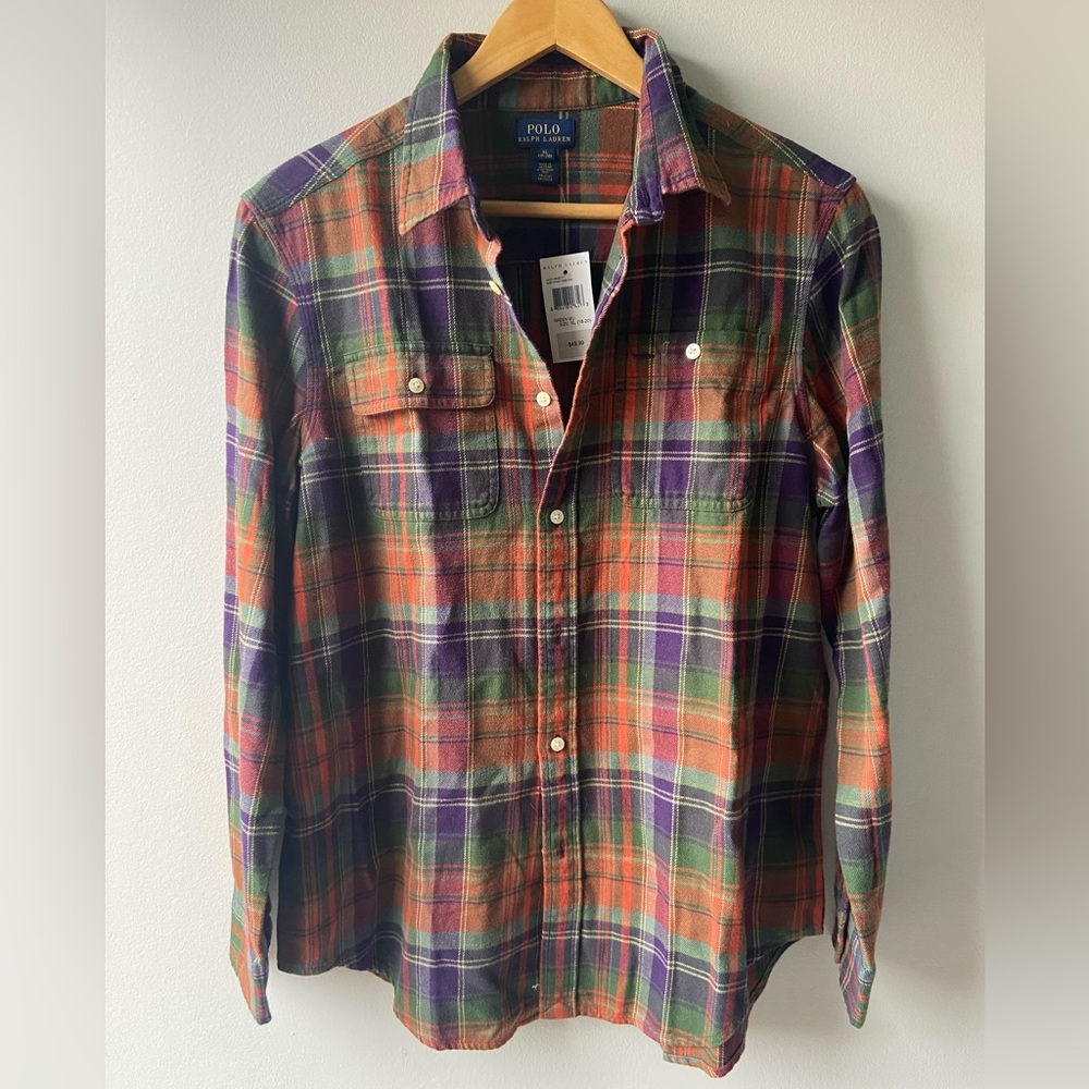 Polo Ralph Lauren plaid flannel fall colours